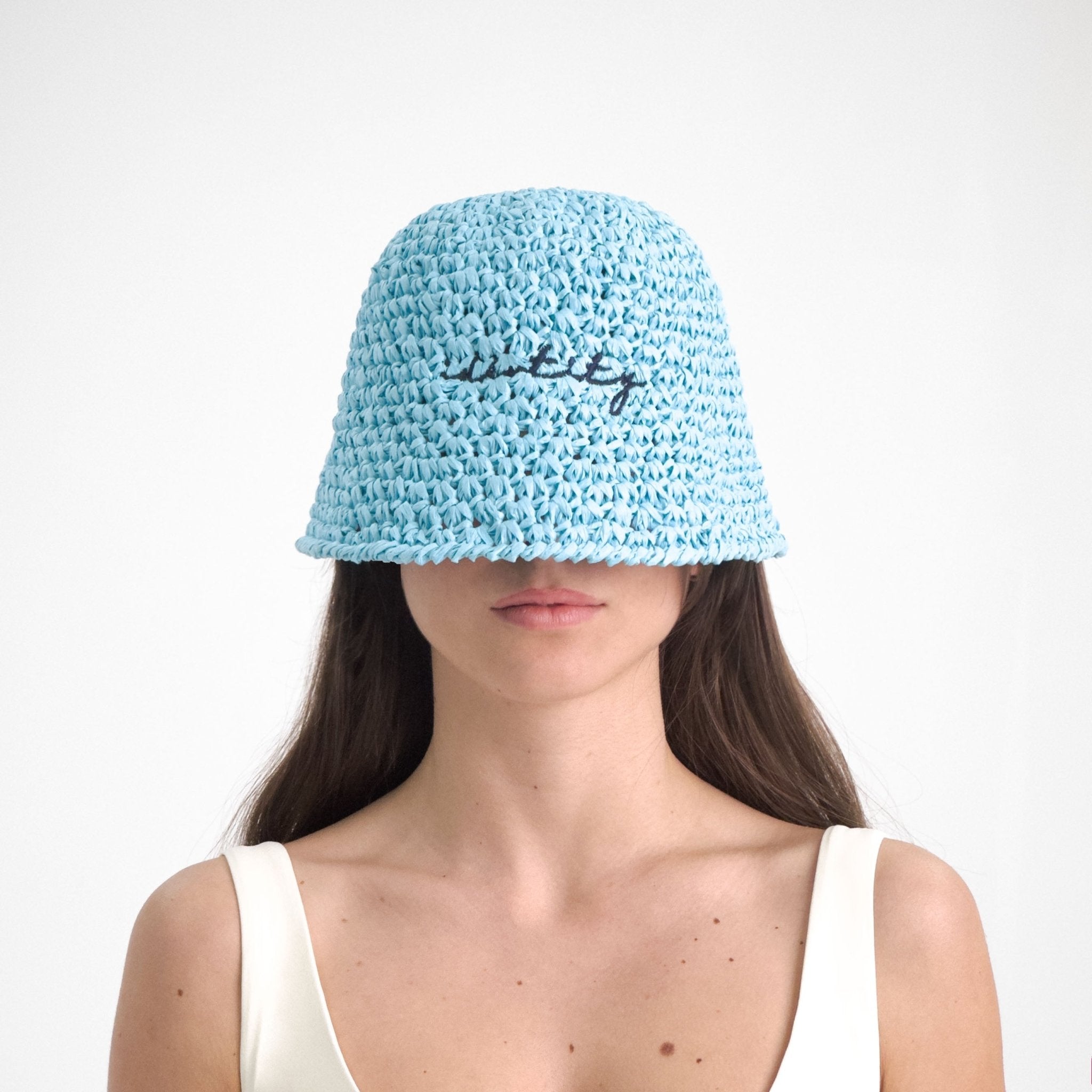Cappello in Rafia - Azzurro - IDENTITY