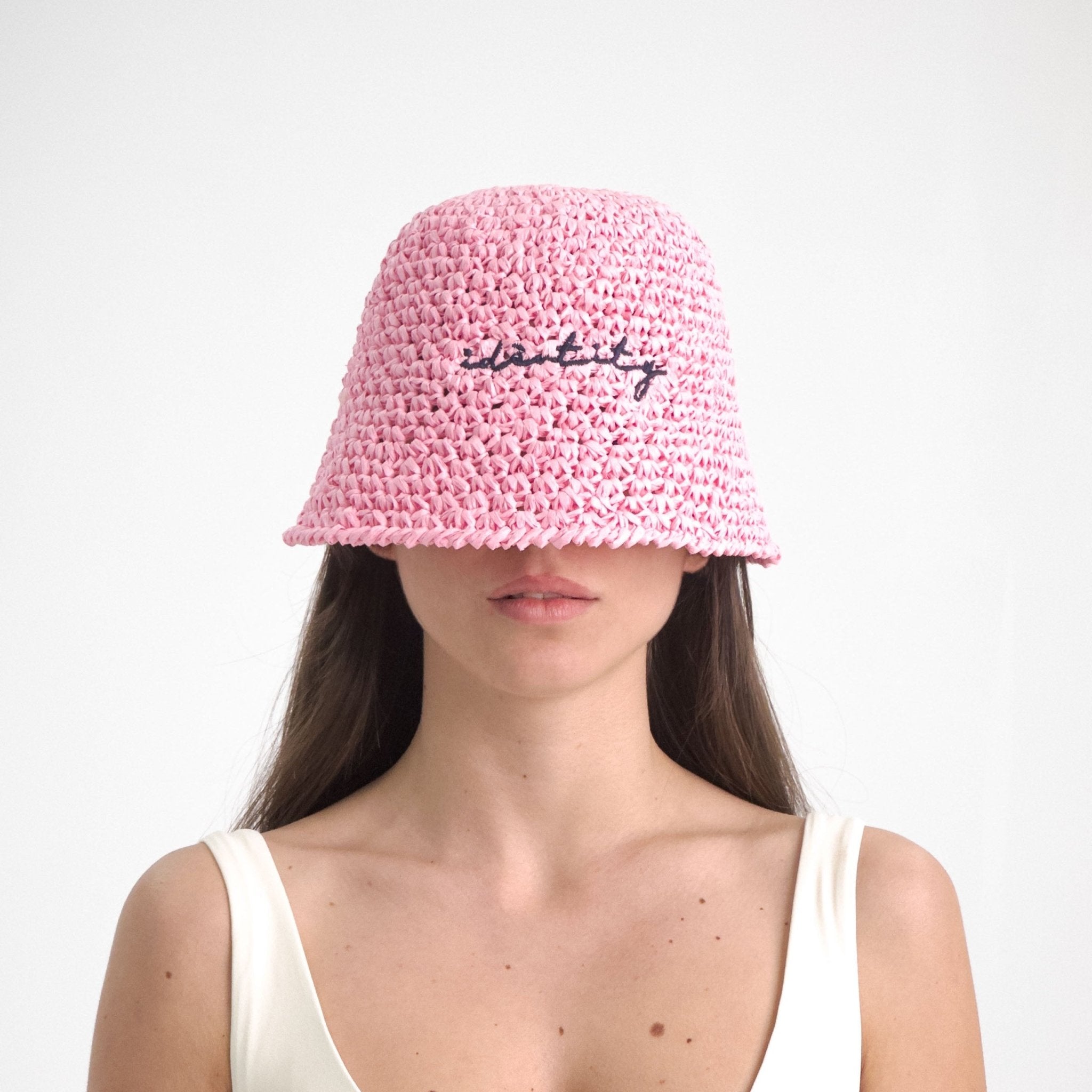 Cappello in Rafia - Rosa - IDENTITY