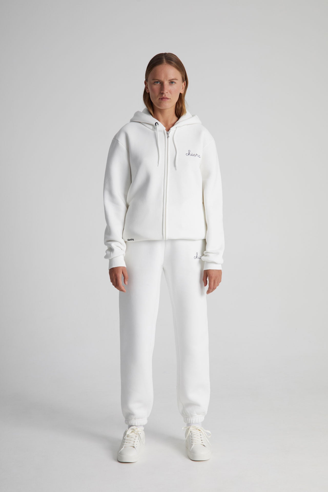 Heavyweight Zipper Hoodie - White