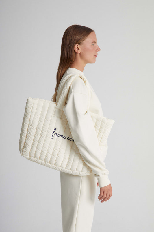 Padded Shoulder Bag - Cream