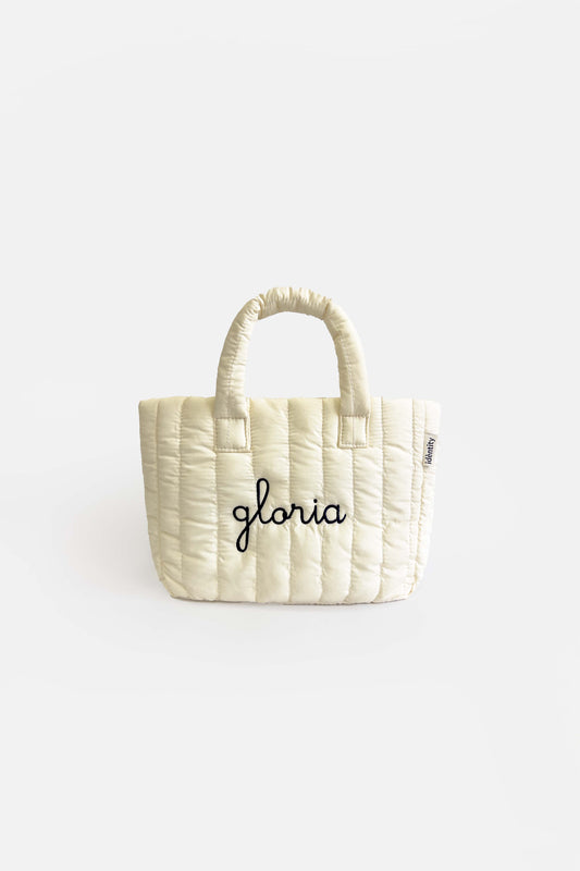 Borsa a Mano Imbottita - Crema