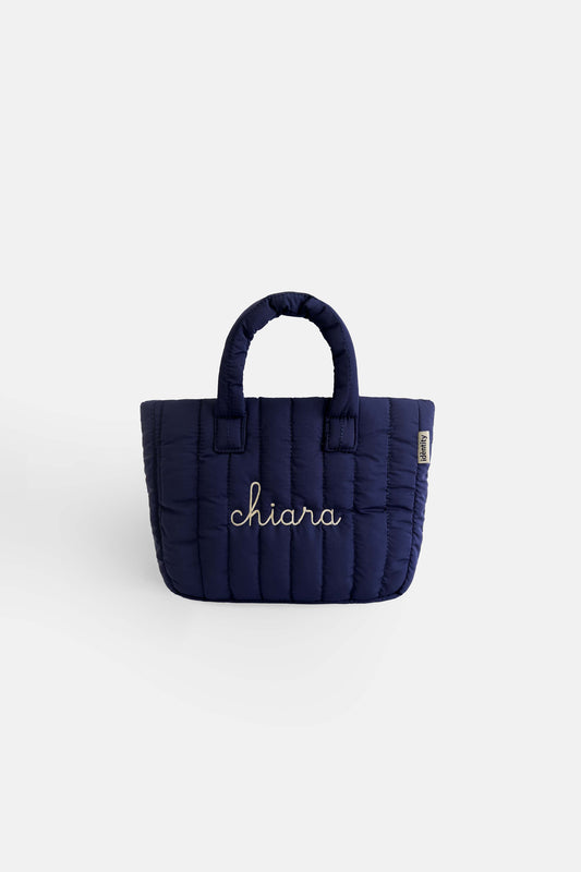 Padded Handbag Bag - Navy