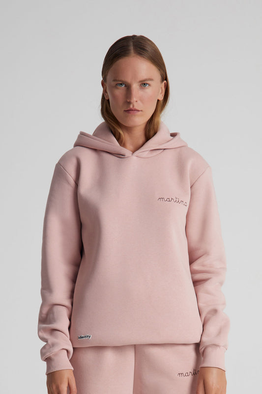 Felpa con Cappuccio Pesante - Rosa