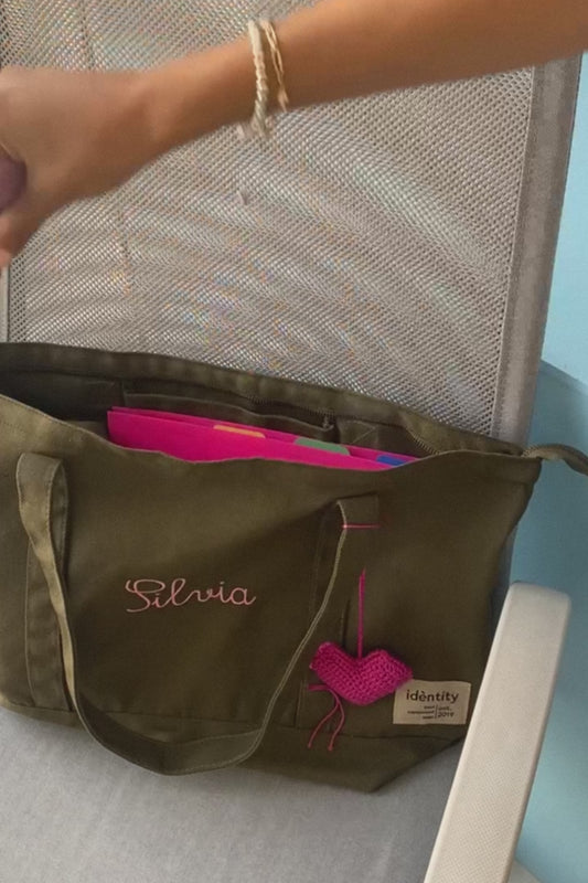 Borsa a Spalla in Tela - Verde Militare