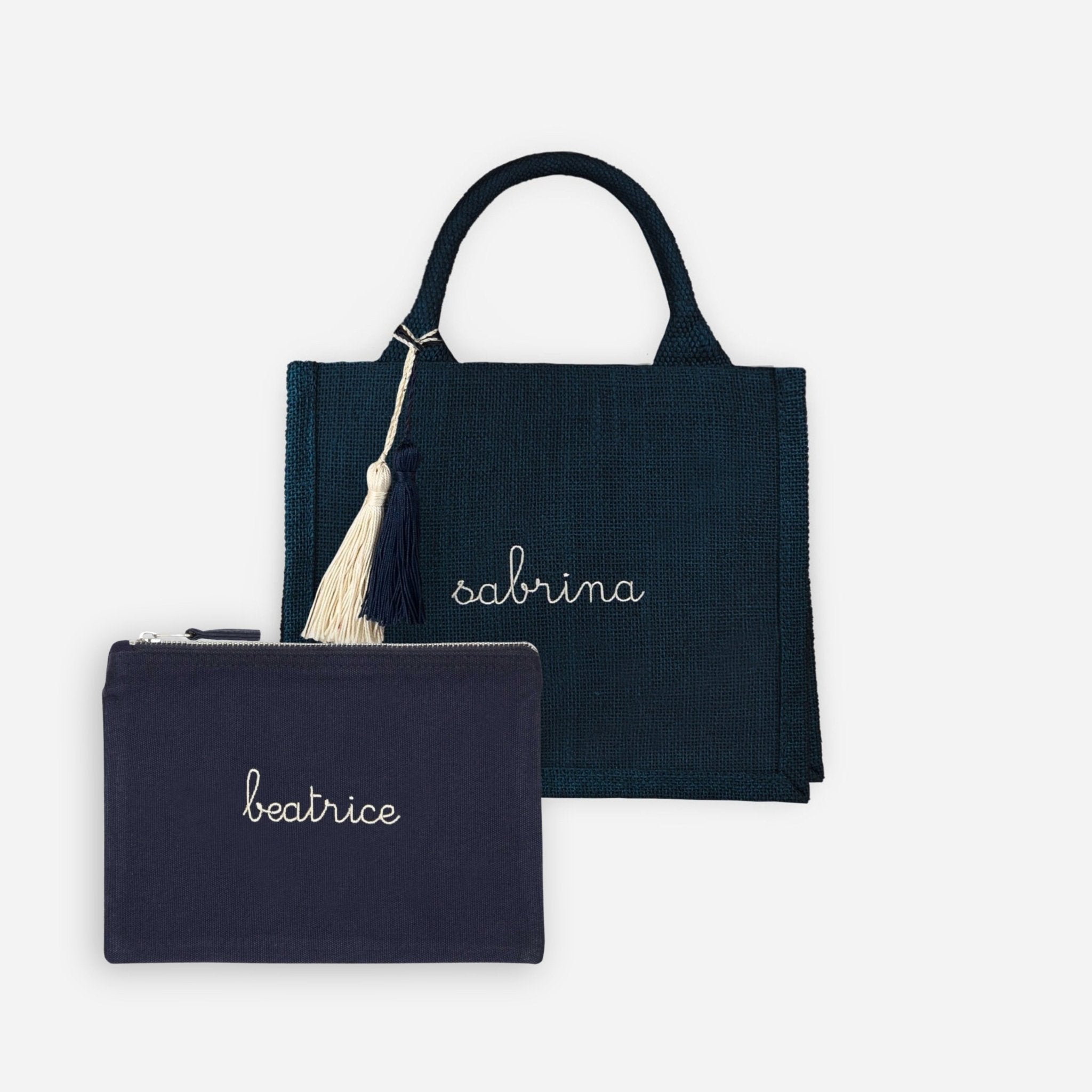 Set Mini Juta + Pouch - Blu Navy - IDENTITY