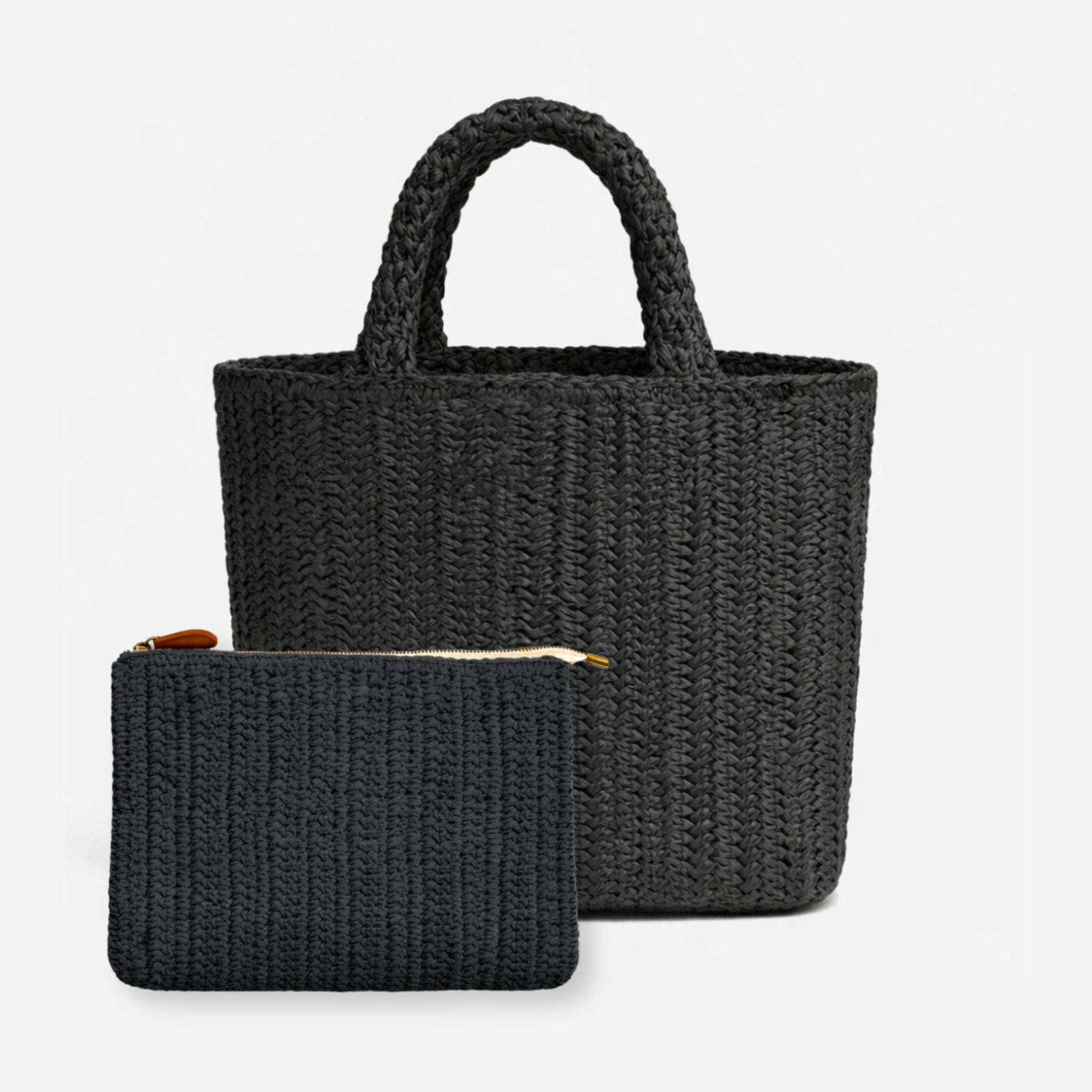 Set Rafia + Pouch - Nero - IDENTITY