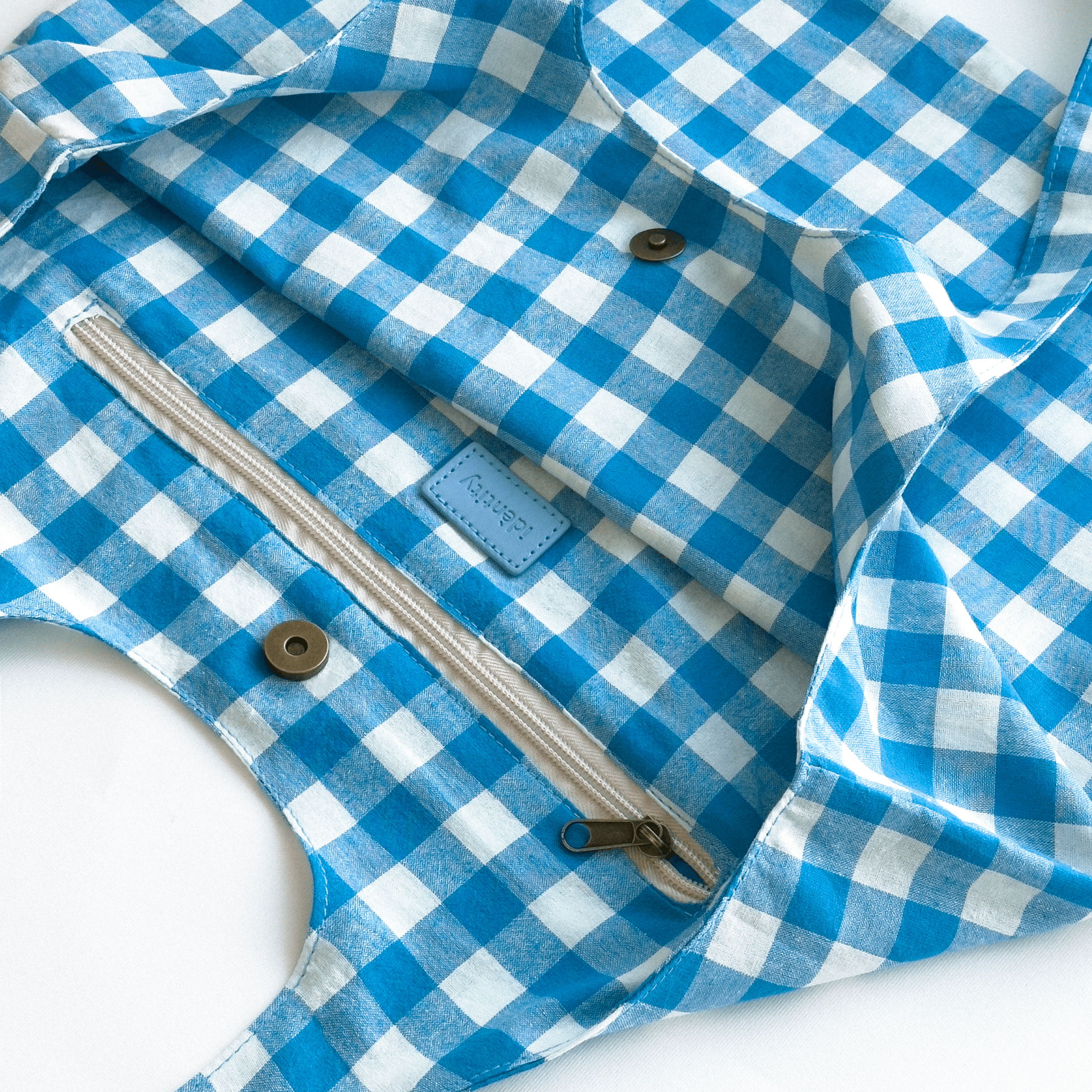 Set Vichy + Telo + Bucket - Azzurro - IDENTITY