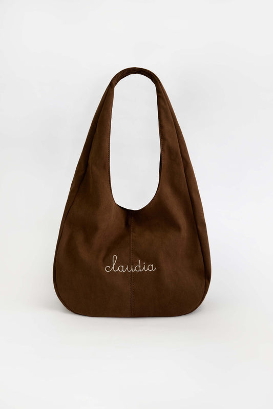 Borsa a spalla Urban in Suede - Nocciola