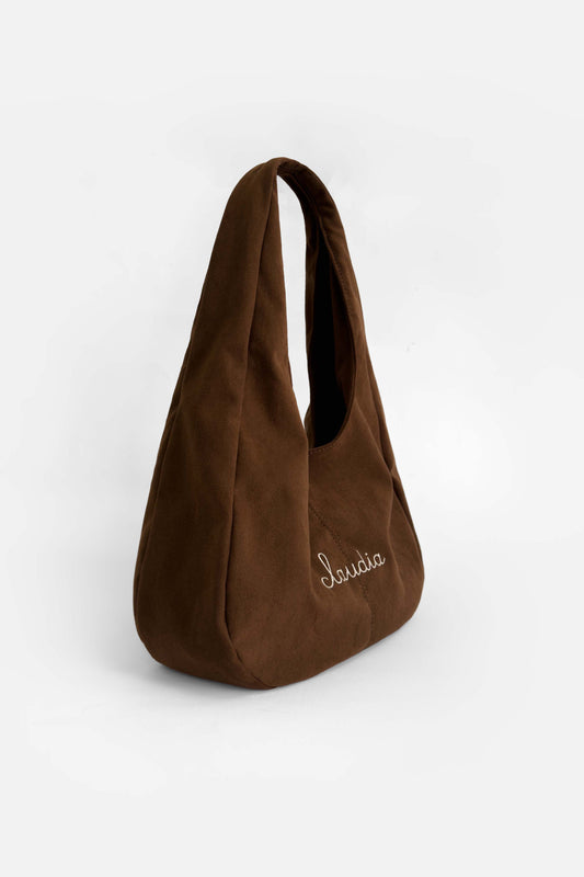 Borsa a spalla Urban in Suede - Nocciola