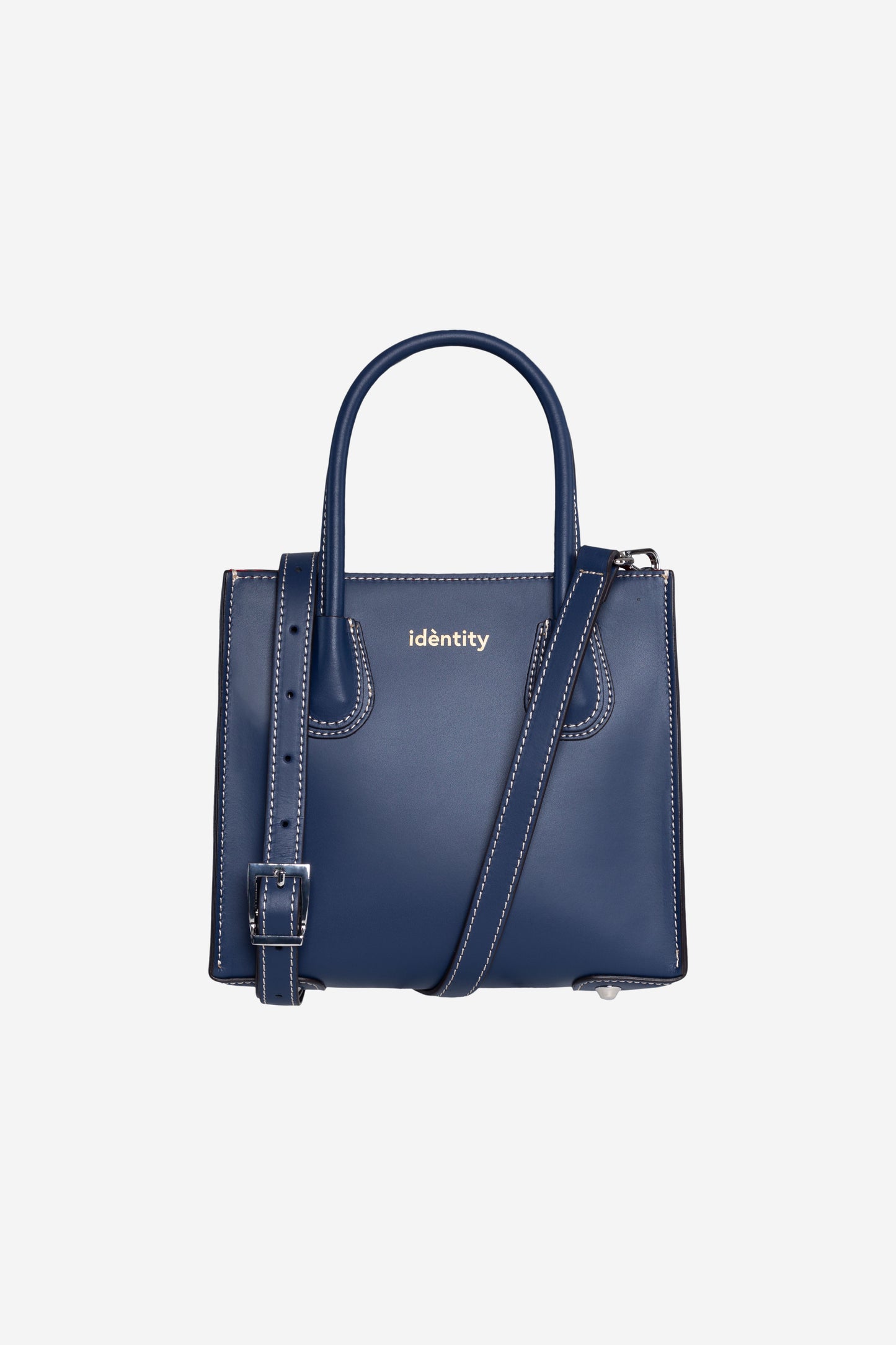 Leather Bag - Navy