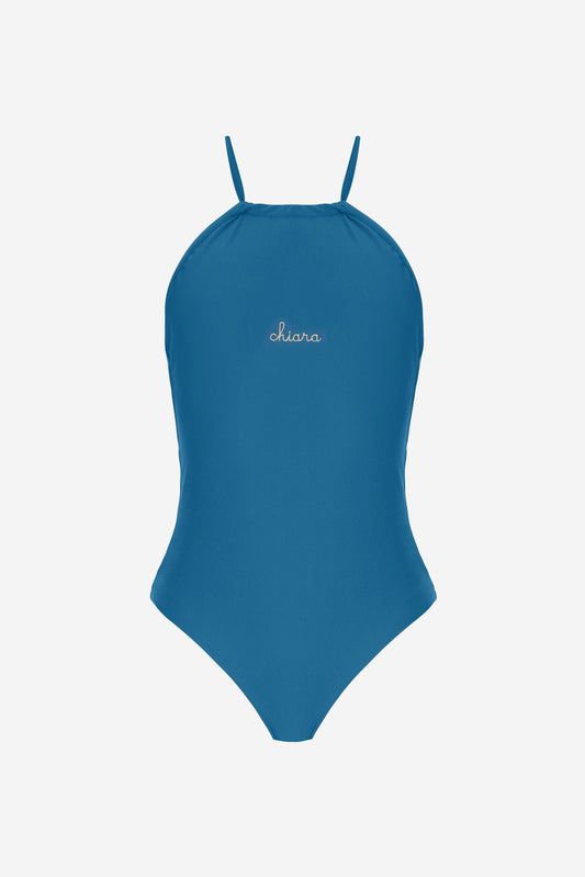 Costume Intero con lacci - Cobalto