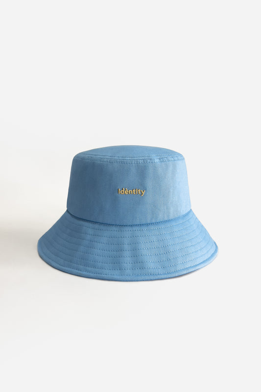 Cappello Bucket in Tela - Azzurro
