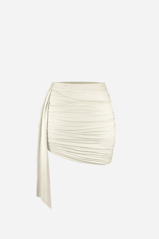 Sporty Mini Skirt - Cream