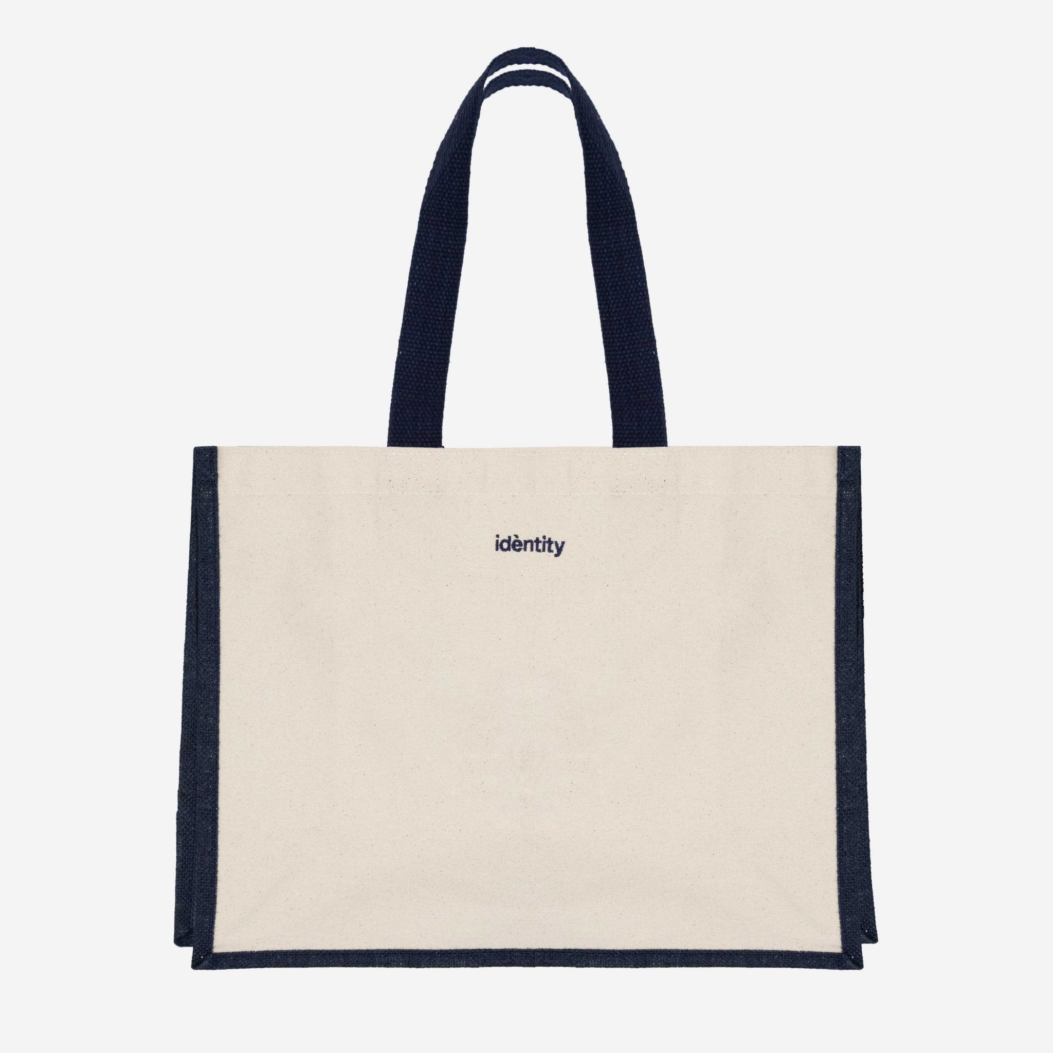 Borsa Tote in Cotone - Blu navy - IDENTITY