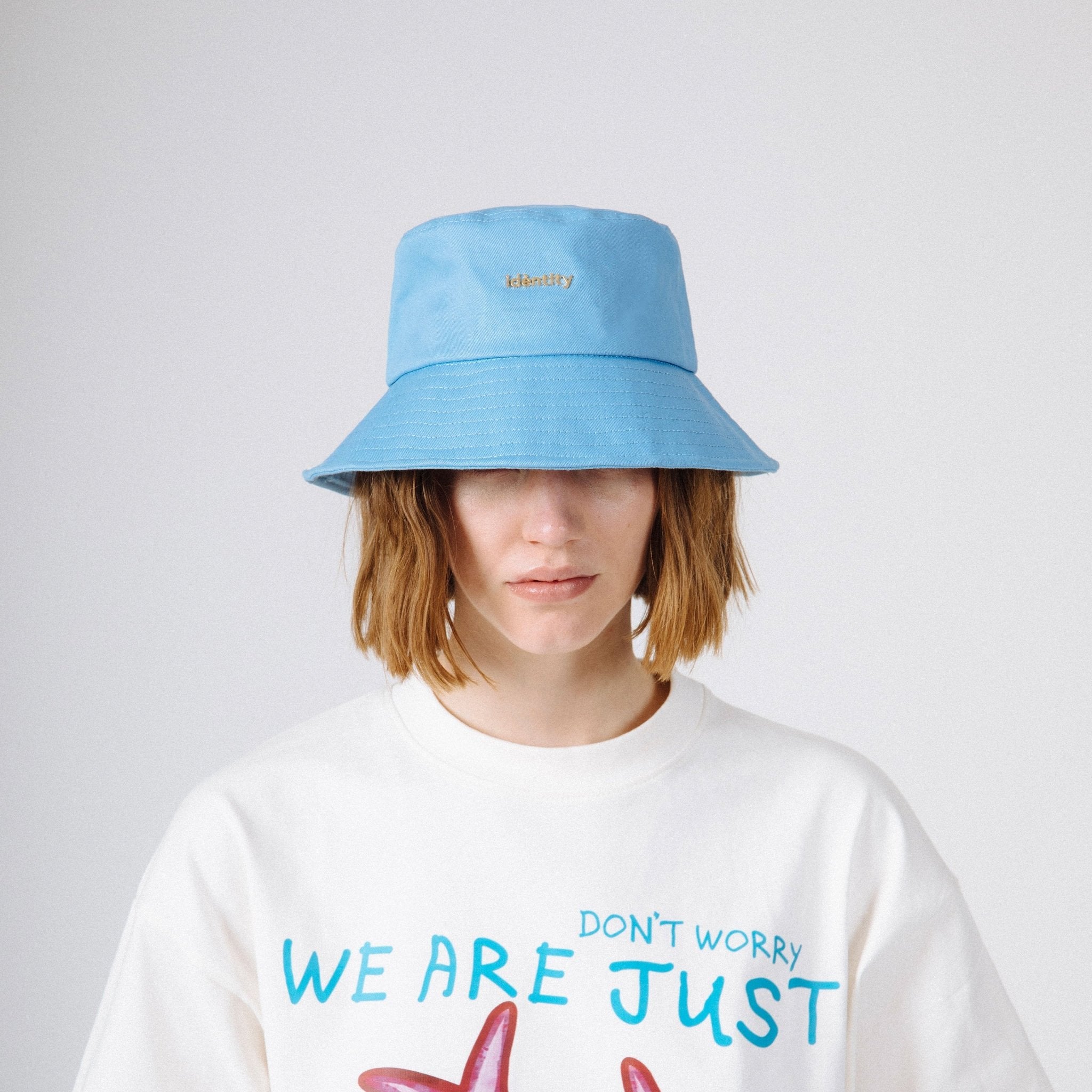 Cappello Bucket in Tela - Azzurro - IDENTITY