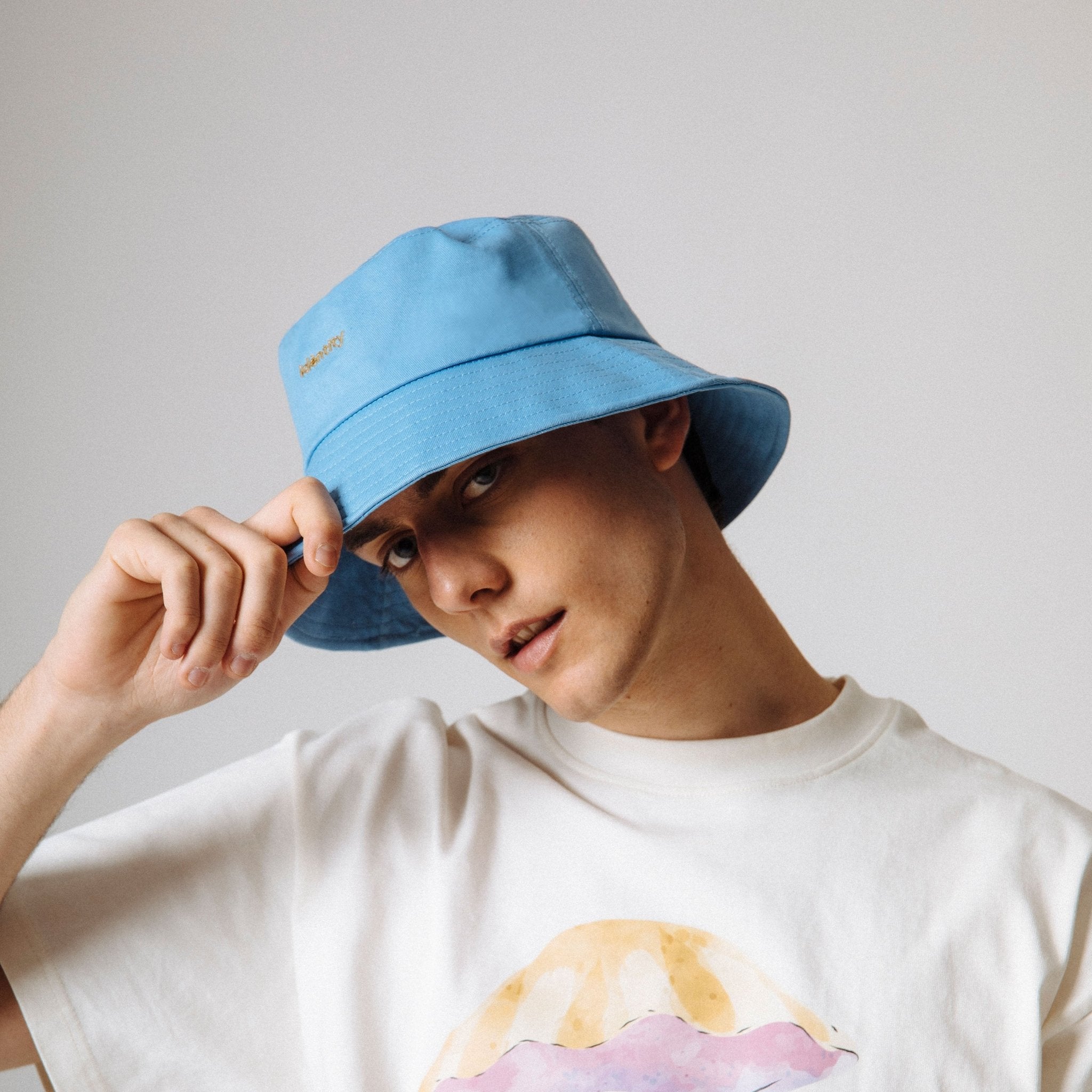 Cappello Bucket in Tela - Azzurro - IDENTITY