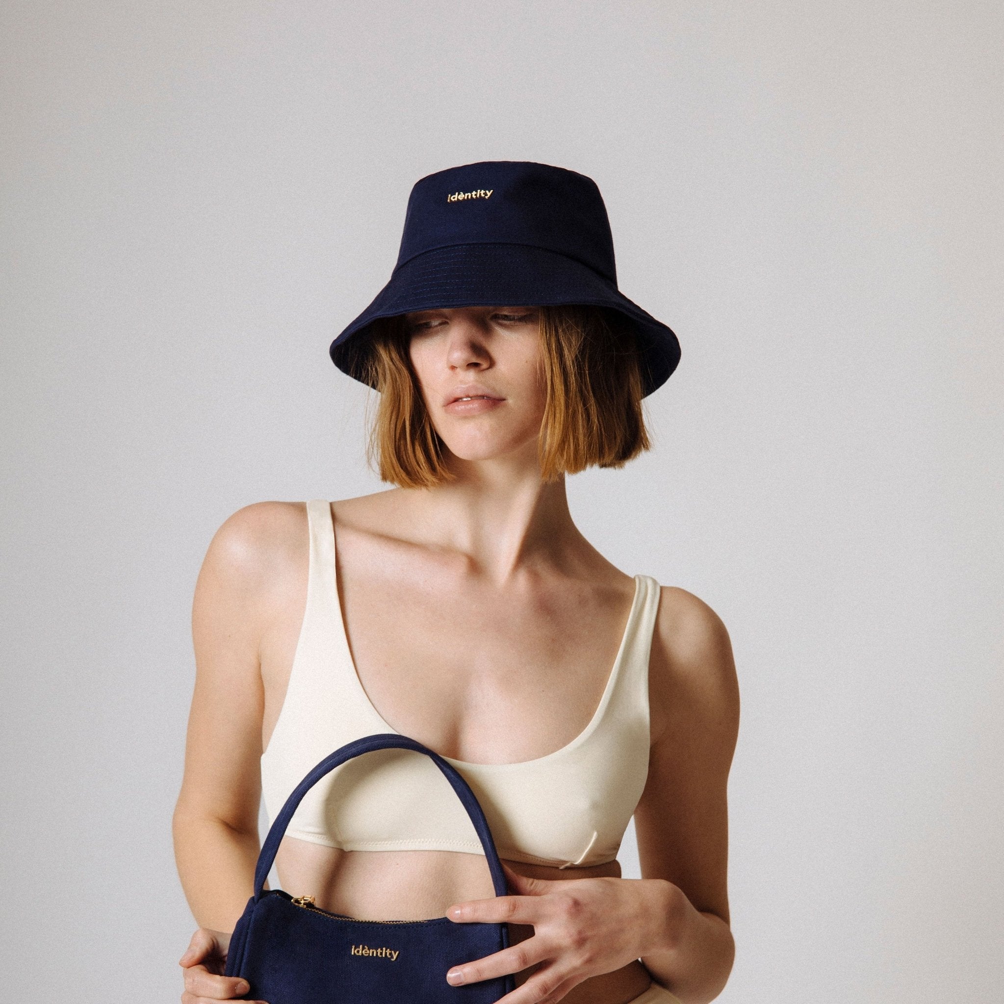 Cappello Bucket in Tela - Blu navy - IDENTITY