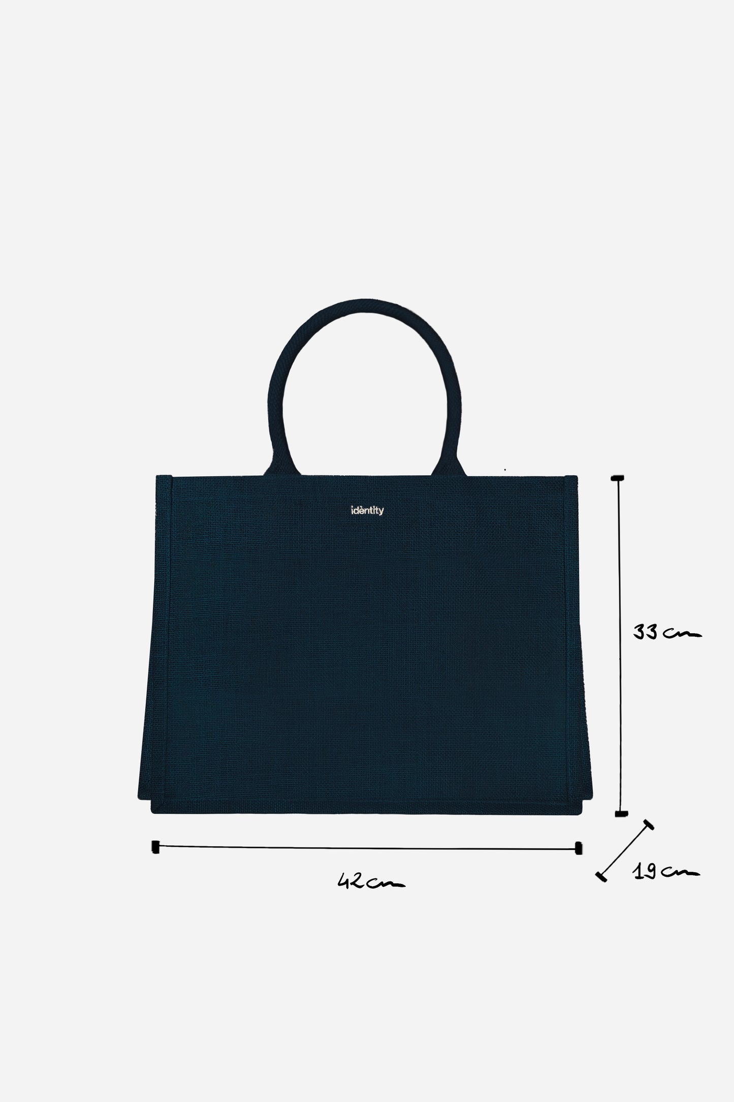 Borsa Tote in Juta - Blu Navy
