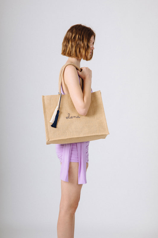 Jute Tote Bag - Natural