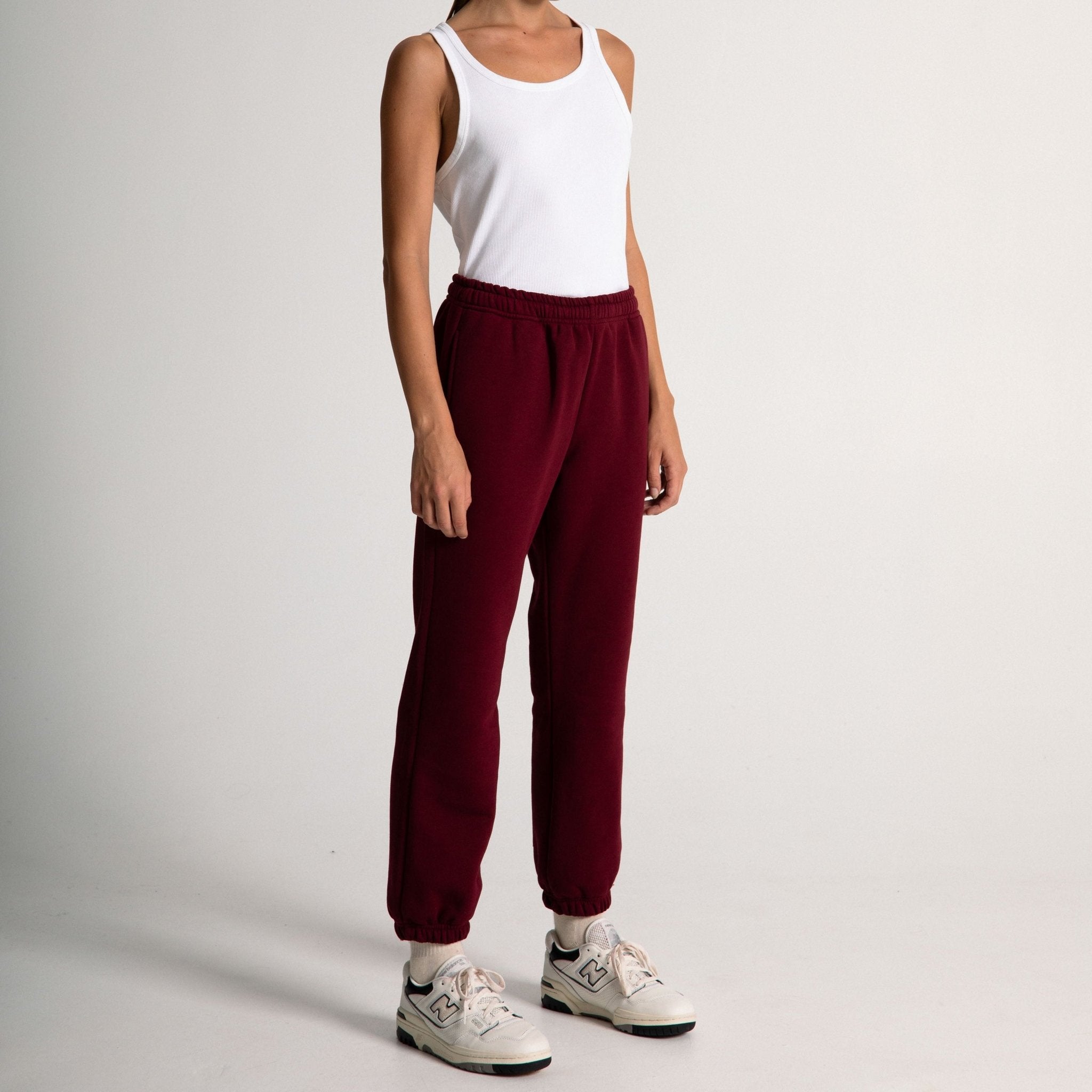 Pantaloni di Felpa Pesanti - Bordeaux - IDENTITY