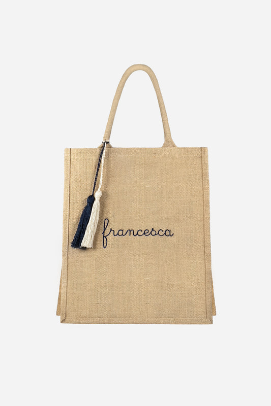 Borsa Tall in Juta - Naturale